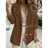 Women S Casual Long Sleeve Jacket Short Texture Top Autumn Winter