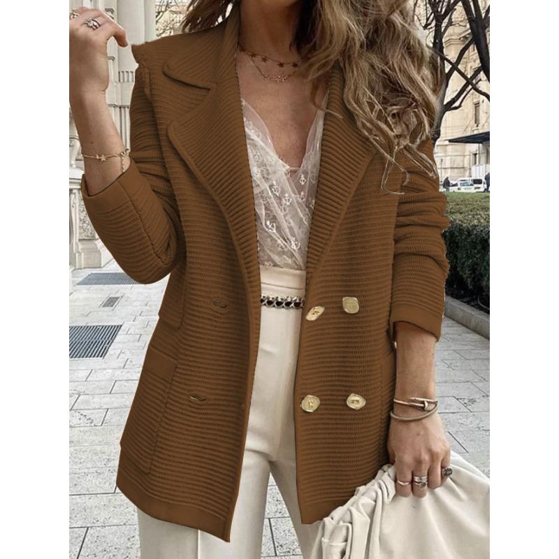 Women S Casual Long Sleeve Jacket Short Texture Top Autumn Winter