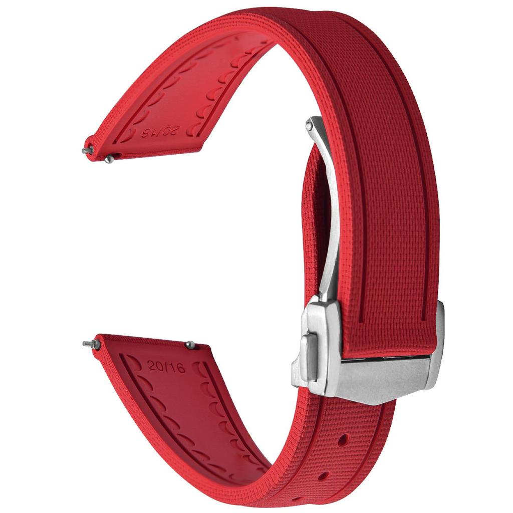 Premium FKM Rubber Sailcloth Watch Strap Replacement Watch Band 18mm 19mm 20mm 21mm 22mm Quick Release Fit for Omega Relox 3