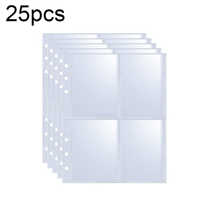 A5 Notebook Photocard Binder 25pcs Page(4 Grids)  PU Leather Loose Leaf Organizer Photo Binder Book Kpop Photo Albums Idol Cards