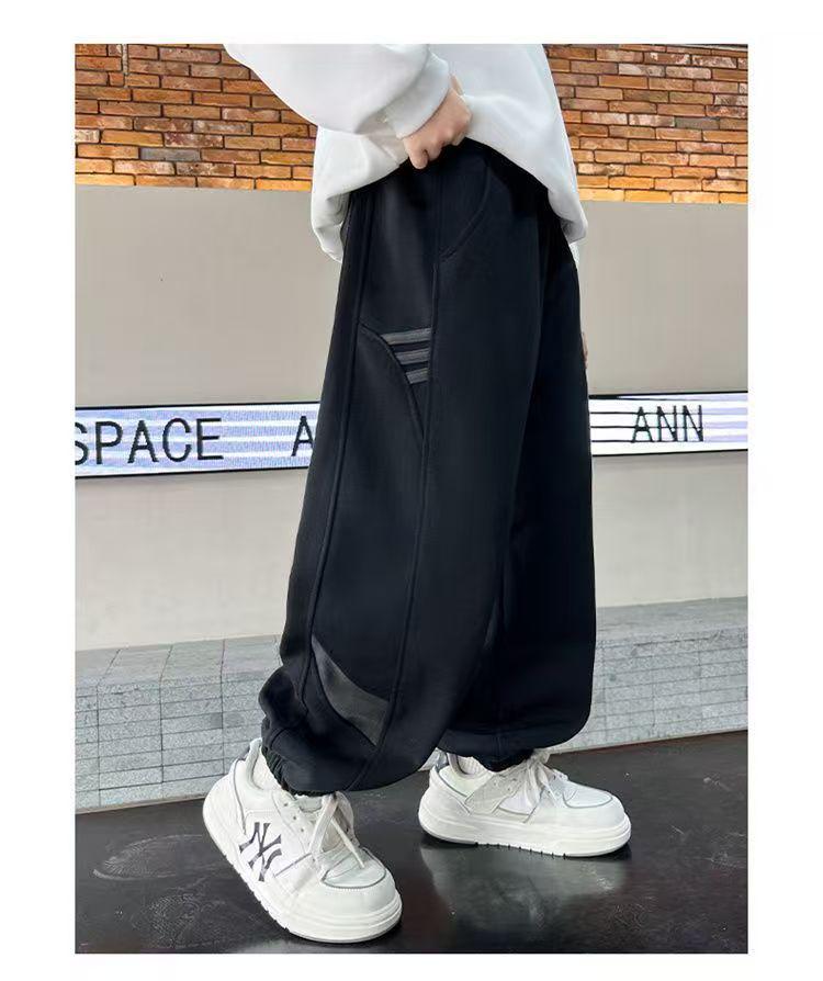 Chlapecké zimní sportovní kalhoty Plus Velvet 2025: Trendy tepláky pro střední až velké chlapce - nový podzimní/zimní styl