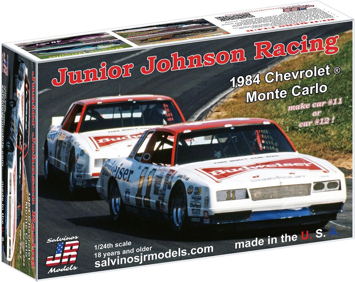 

Salvinos Models Scale 1984 Chevrolet Monte Carlo Johnson Racing Darrell Waltrip Bonnett 12 Plastic Model Kit Jr. 1/24 Jr. No. 11/Neil No.