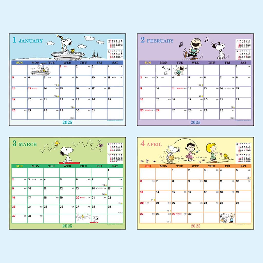Sanrio Sheet Calendar 2025 Snoopy Tabletop 451479