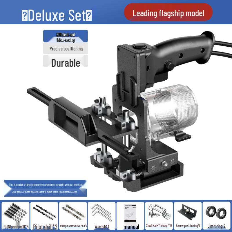 2-in-1 Woodworking Slotter & Trimmer Machine