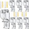 8pcs Roller Shade Clear Saftey Chain Retainer and Cord Guide Fixation Hook P Clip for Roller Blinds Cord Loop and Bead Chain Tension Device