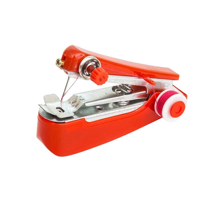 Handheld Sewing Machine Clothes Fabrics Sewing Accessories DIY Home Mini Manual Stitch Needlework Machine Sewing Tool Supplies