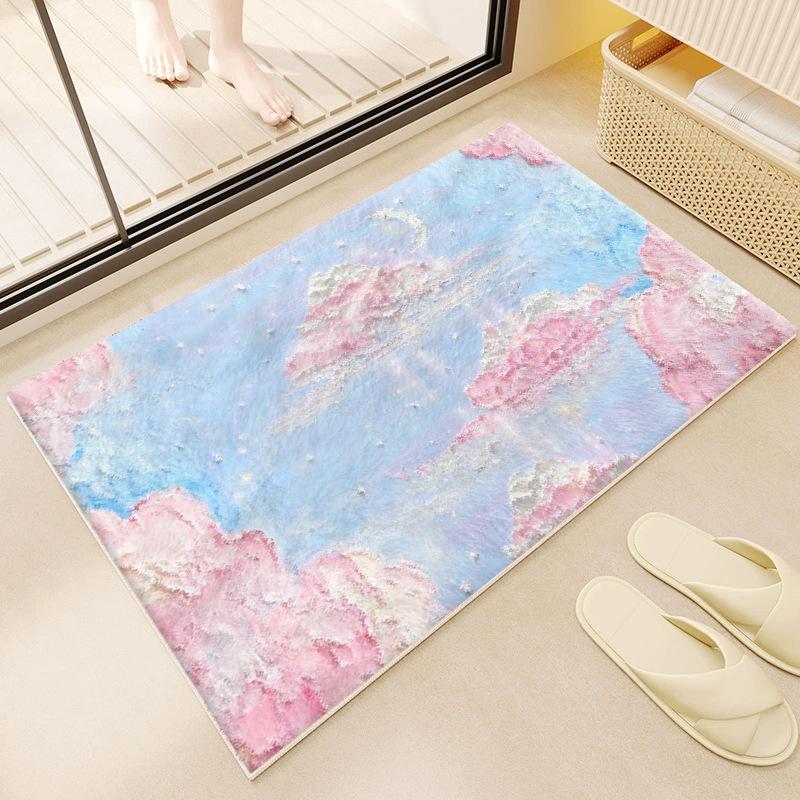 Cartoon Carpet Bathroom Absorbent Soft Floor Mat Bedroom Bedside Decorative Floor Mat Resistant To Dirt
