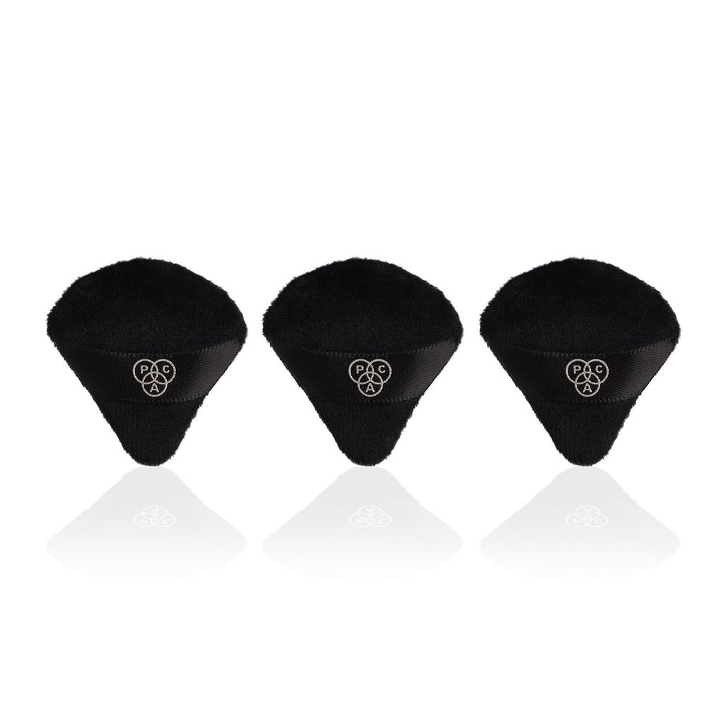 PAC Pizza Puff Black Mini | 99% Soft Natural Cotton | Ideal for Under Eyes & Precise Application