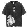 Jujutsu Kaisen Anime Gojo Satoru Gewassen T-shirt Vintage Harajuku Katoen Mannen Streetwear Oversized Dames Korte Mouw