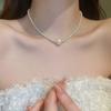 French Romance~ Retro Elegant Flower Pearl Necklace Temperament Versatile Collarbone Chain Necklace Women