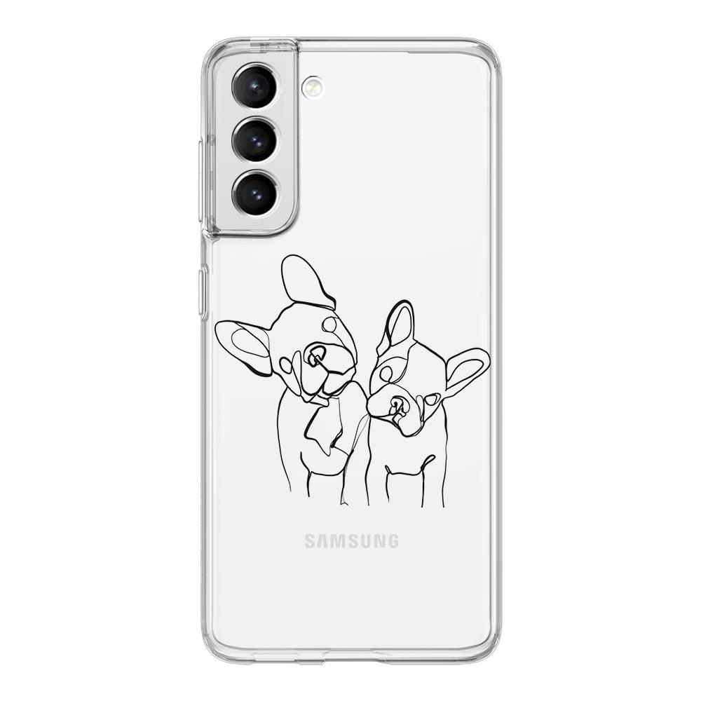 French Bulldog Phone Case For Samsung Galaxy S23 S22 Ultra S20 S21 FE 5G S10 S10E S9 S8 Plus 4G Soft Silicone Clear Cover Couqe