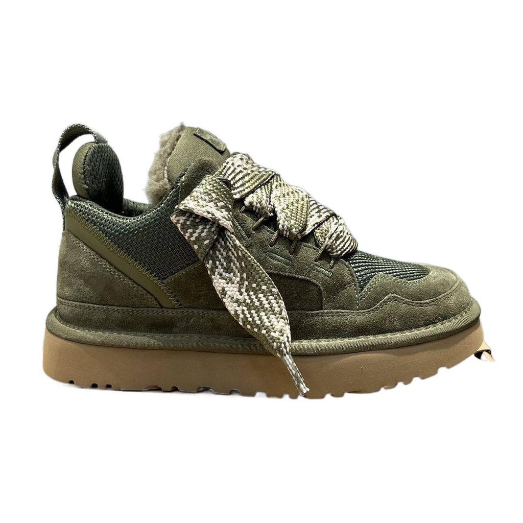 Sheepskin and Fur Integrated Snow Boots Lace-up Thick-soled Non-slip Snow Leisure and Warm Winter Thickened Wool Cotton Shoes