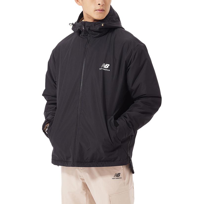 New Balance Jackets Men's Black Hooded Moderate Other AMJ23353-BK
