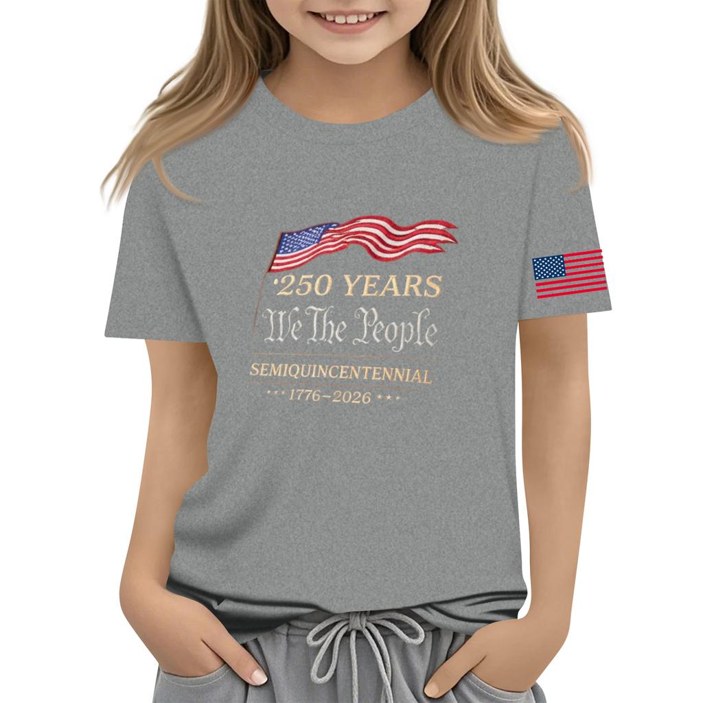 Lässiges Kinder-T-Shirt mit Rundhalsausschnitt, modisches Oberteil