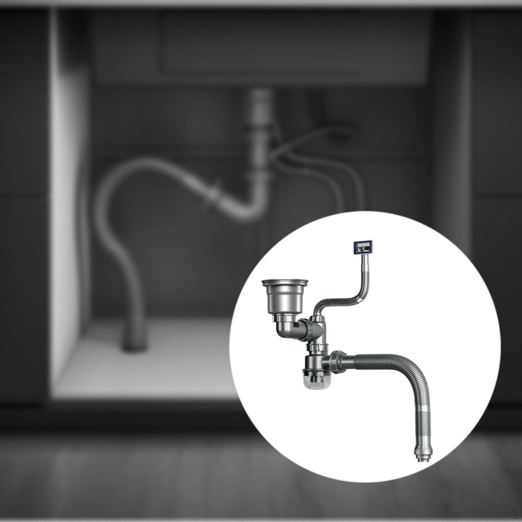 Drainage Pipe for Sink with Easy Installation Vegetable Washing Basin Tube