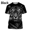 Tiger 3D Cool T-shirt Fashion Men's Animal Art Tiger T-shirt Harajuku Novelty  Hip Hop Unisex  Street Short Sleeve