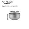 High Quality Lightweight Camping Titanium Tea Cup Portable Double-Wall Coffee Tea Mug Ti Tea Cup Hiking Tea Cup