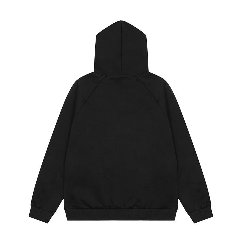 European and American trendy brand blue-gray tiger head towel embroidered loose casual hooded sweatshirt for men and women