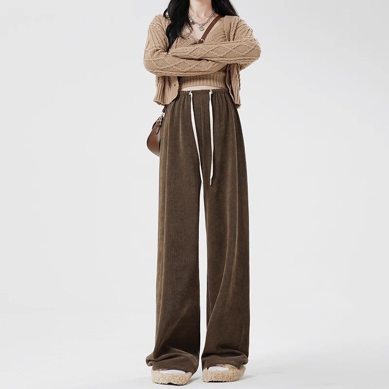 

Maternity Wide-Leg Velvet Pants for Early Pregnancy - Thickened Casual Base Layer for Spring and Autumn Large [Suitable for 110-135 lbs]