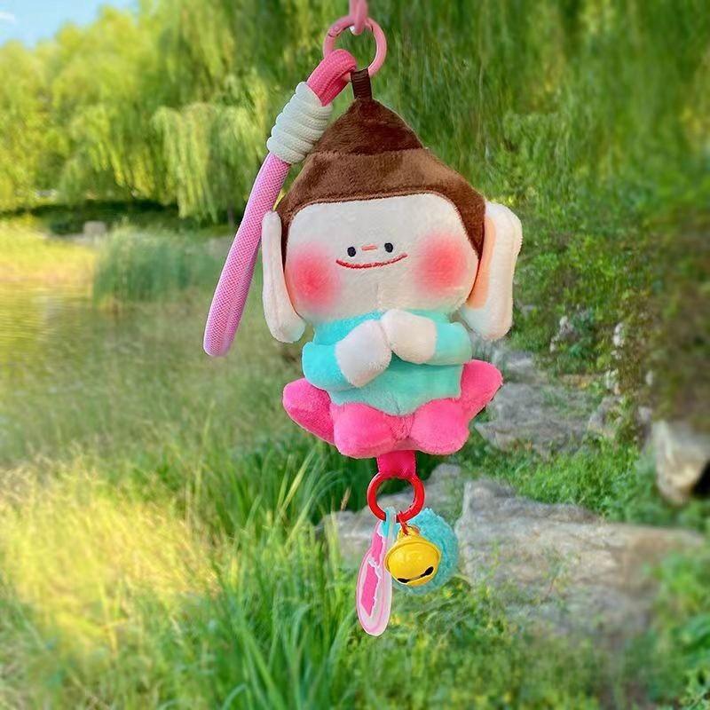 Buddha Small Companion Lotus Plush Keychain With Prosperity And Lucky Symbols For Meditation Gifts