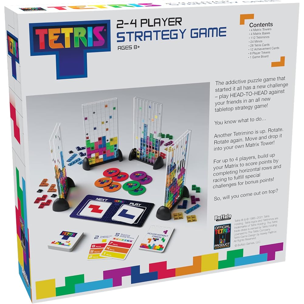 Buffalo Games - Tetris - Strategic Puzzle Game - Perfect for Family and Adult Game Nights - Ages ...