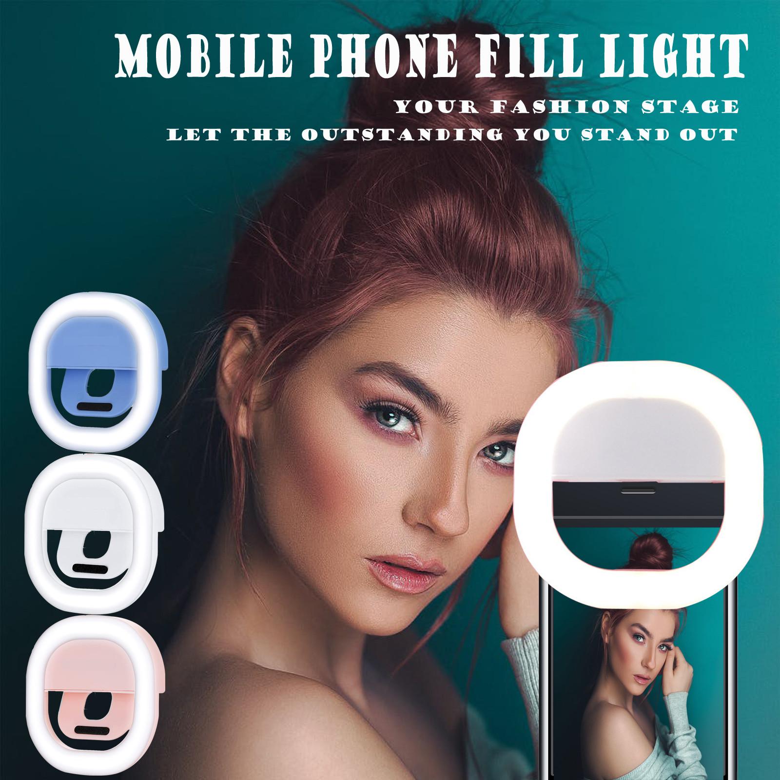 

Светодиодный кольцевой светильник для селфи, макияжа, видеозаписи, совместимый со смартфоном, компьютером