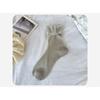 Spring and Summer Thin Mesh Perforated Mid-calf Socks, Lace Sweet Ballet-style Breathable Socks