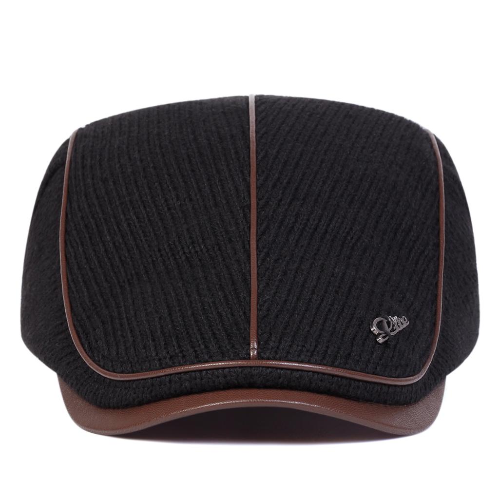Unisex Fashion Wool Knitted Berets Cap Outdoor Tourism Couple Camping Hiking Newsboy Hat Men Driving Flat Top Trucker Hats Winter Caps