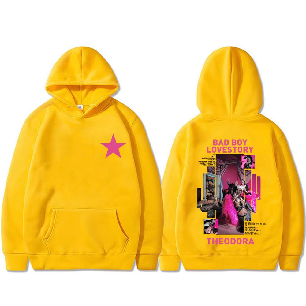 Rapper Theodora Mega Bbl Bad Boy Milostný příběh Grafická mikina Pánská Dámská Hip Hop Móda Pop Music Streetwear