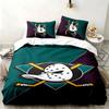 Anaheim Ducks 3pc set Perfect for bedroom use Comfortable bedding set includes a duvet cover and two pillowcases Ideal birthday or Christmas gift