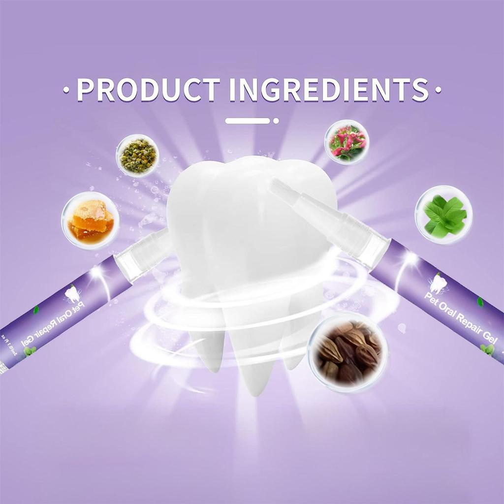 Pet Repair Gel Dog Cat Teeth Cleaning Pen Natural Dog Toothpaste Gel Pet Breath Freshener Eliminate Bad Breath Oral Care