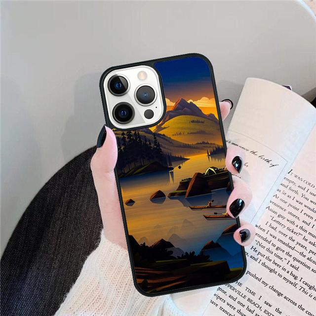 Nature Camping Art Coque Shell For iPhone 17 Air 15 16 Pro Max 14 13 12 11 Pro Max Plus Phone Case Cover