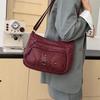 PU Shoulder Bag Women Multi Pocket Crossbody Bag with Braided Detail and Adjustable Strap