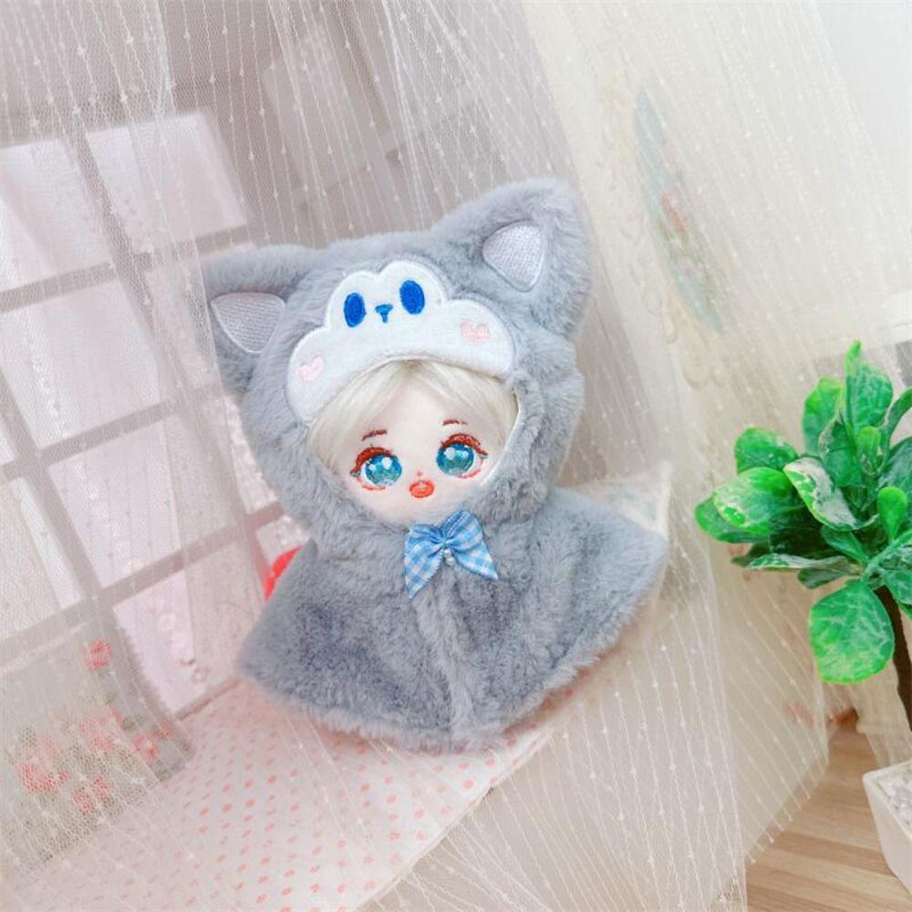 Soft 10CM Doll Clothes Lovely Idol Plush Doll Clothes Doll Accessories Cartoon Cloak  Birthday Gift