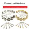 Wire Wheel Brush Set 36 Pcs/Set, Brass and Wire Brush Set, Rotary Tool Accessories for Polishing and Cleaning Tools