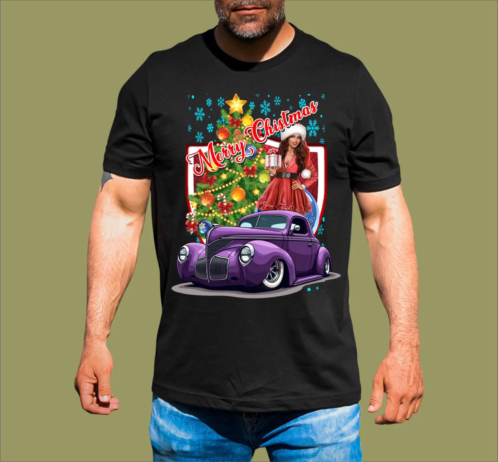 CHRISTMAS HOT ROD. T-SHIRT S