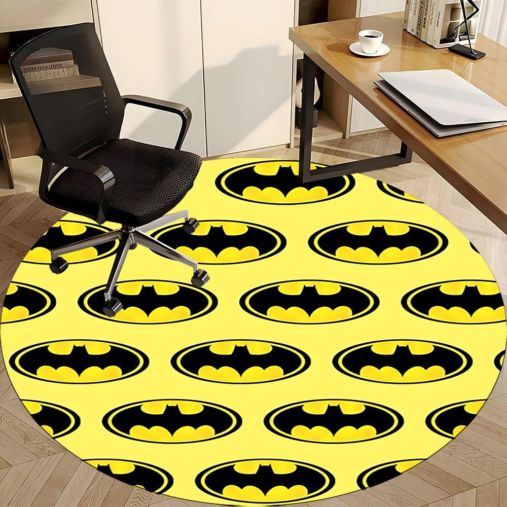 1pc Batman Office Round Area Rug, Under Office Chairs Bedroom Living Room Home Decor, Room Deco, Available In Various Sizes