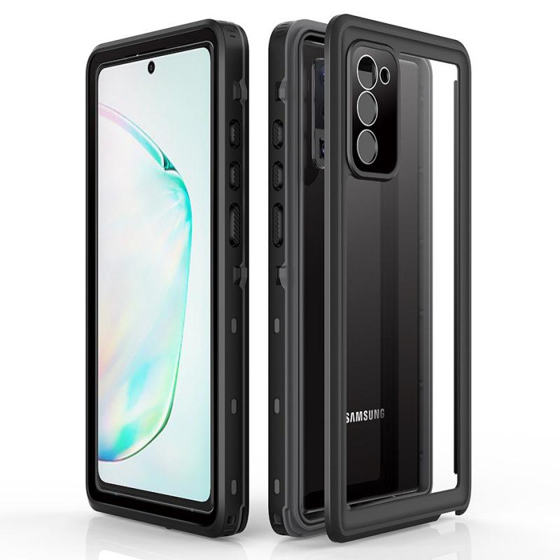 Red Pepper Waterproof Samsung Note20 Case – Outdoor, Drop-proof, Transparent, Full Coverage Protection for Swimming and Cycling