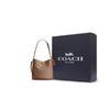 Coach Willow 21 Logo Print Bucket Bag With Lock Closure Women Shoulder Bag Brown Caramel CW602-B4XHG