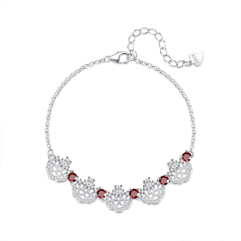 

S925 sterling silver crown bracelet women s natural olivine crystal stone micro-inlaid zircon sweet colored treasure jewelry women s jewelry gift 925 silver