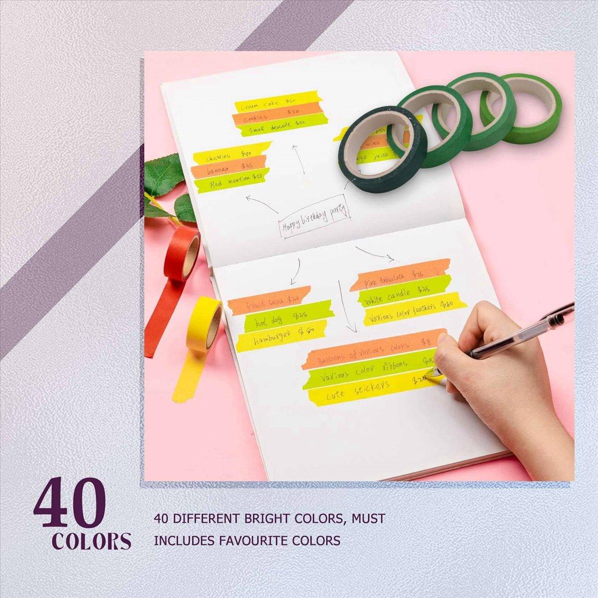

BHBL 40 Rolls Washi Tape Set, Decorative Masking DIY Tapes for Children and Gifts Warpping (Mix) China Mainland