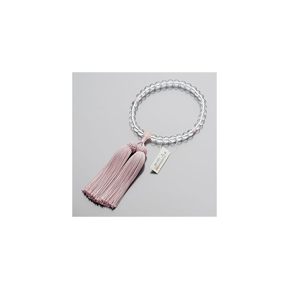 Takita Shoten Buddhist Altar Shop: Kyoto-style prayer beads for women, made with genuine crystal