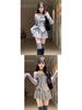 Korean-Style Petite Women's Spring Outfit: Off-Shoulder Top & Pleated Mini Skirt Set
