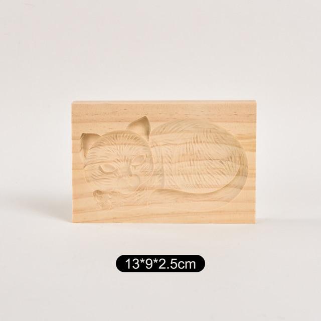 Wooden Cookie Mold Household Gingerbread Cake Mould Press Christmas 3D Biscuit Embossing Molds Bakery Gadget Kitchen Supplies