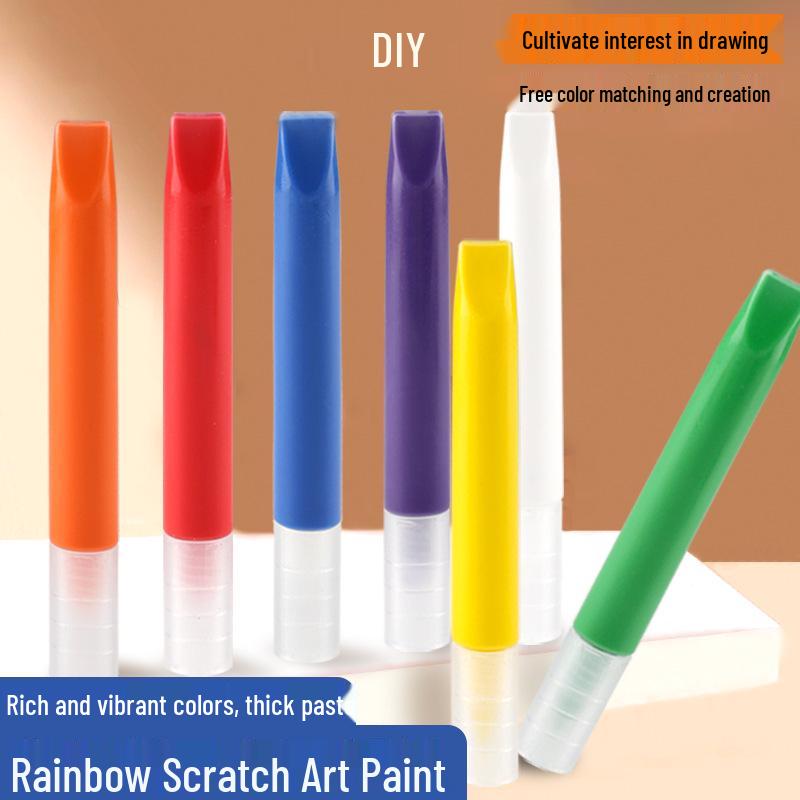 Rainbow Scratch Art DIY Bookmark & Postcard Painting Set for Kids