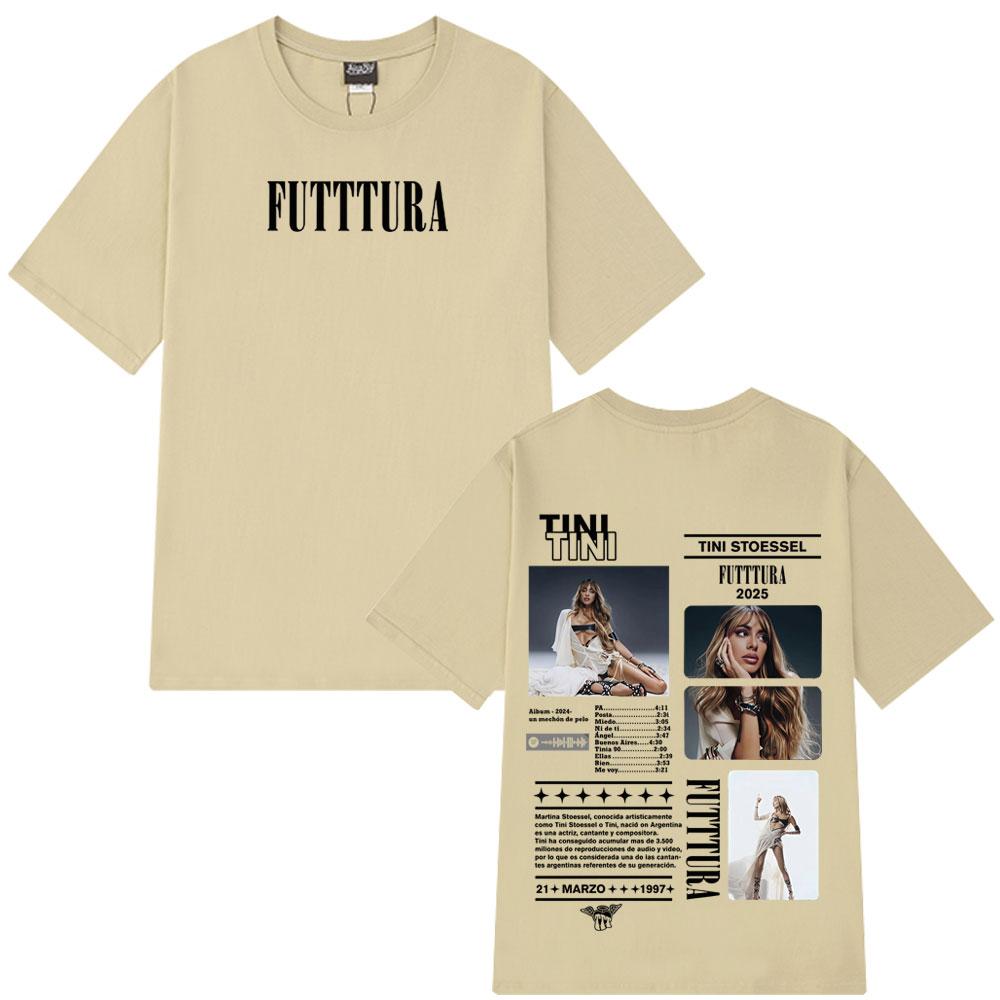 

Singer TINI STOESSEL 2025 Tour Merch Tshirt Men Women Aesthetic Trend T-shirt Short-sleeved 100_ Cotton Casual Fashion T-shirts 4XL