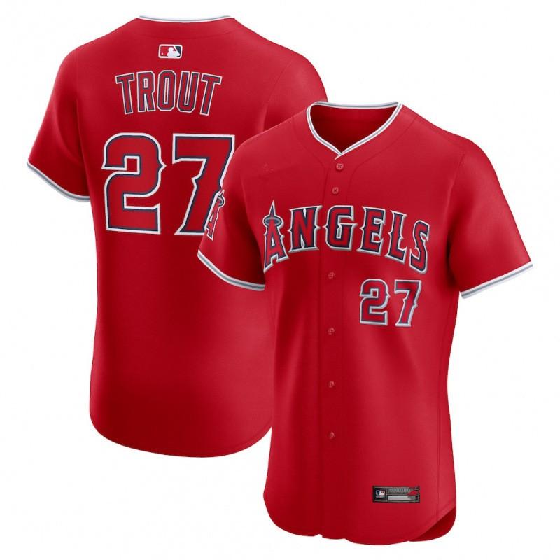 MLB Los Angeles Angels Mike Trout 27 Embroidered Baseball Jersey Unisex Fan Apparel