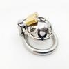 FHTF Short Small Metal Men's Chastity Device Cock Bondage Cage Penis Lock for Boy Over 18