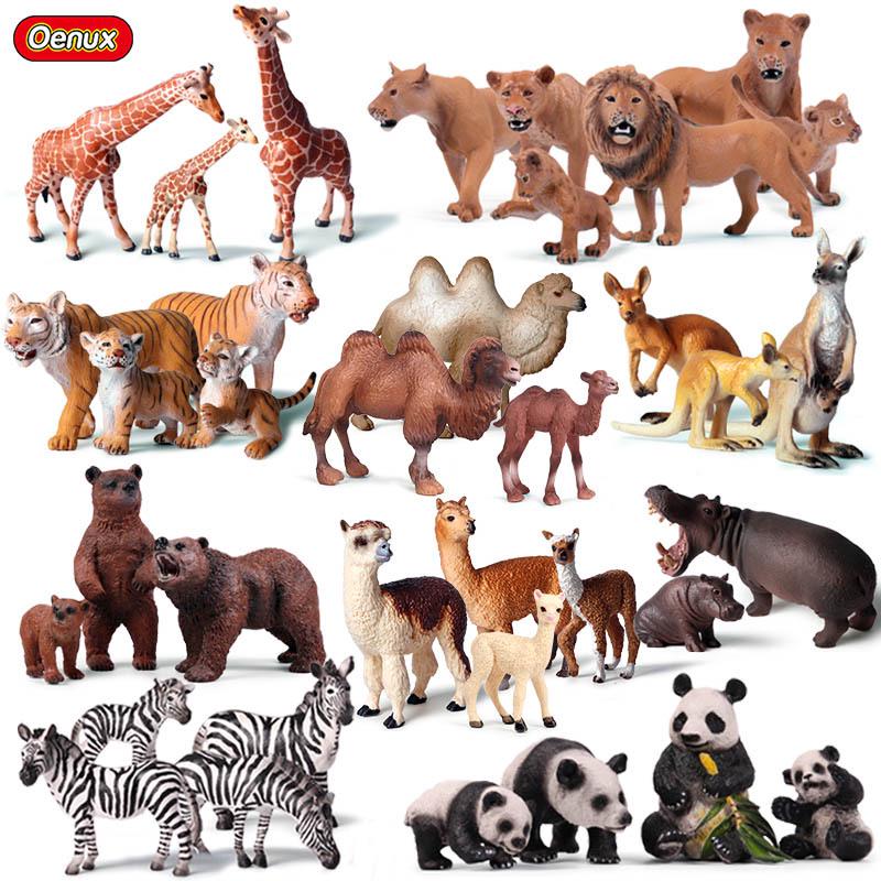 Animal Model Set: Lion, Tiger, Elephant, Panda, Giraffe, Hippo, Rhino, Sheep