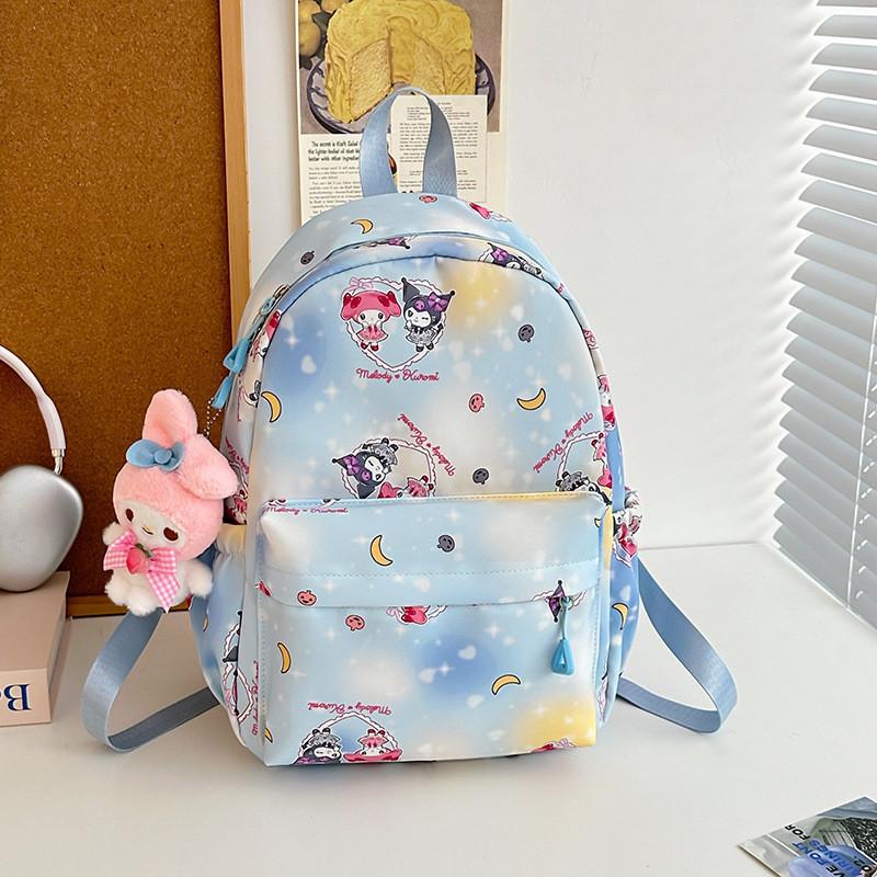 Adorable Nylon Backpack For Kids Cartoon Pattern Unisex Lightweight School Bag
